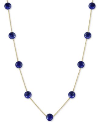 EFFY&reg; Lapis Lazuli (6mm) 18" Statement Necklace in 14k Gold (Also in Onyx)