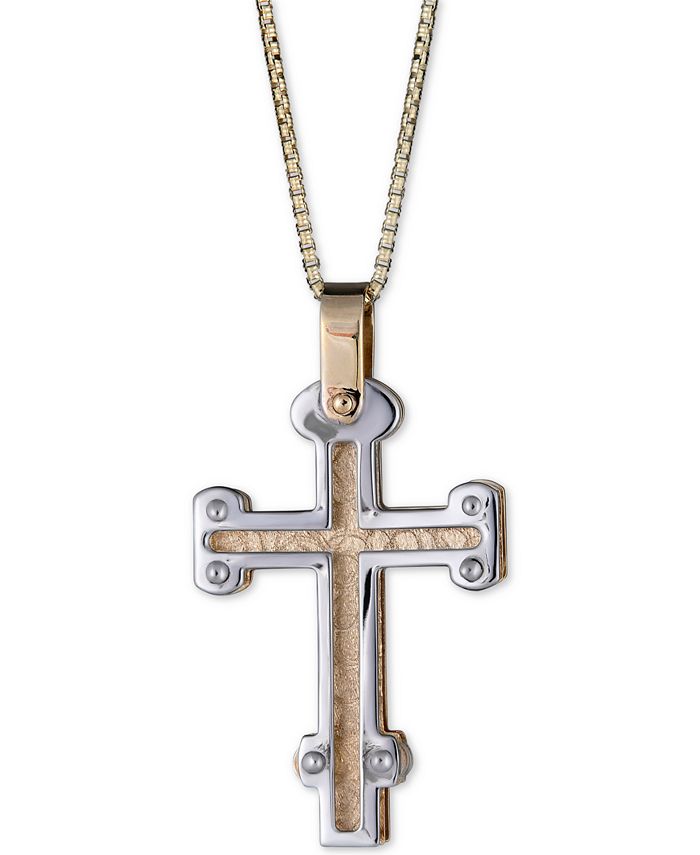 Italian gold cross pendant clearance