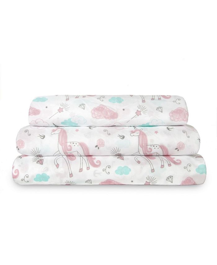 Tadpoles 3Piece Unicorn Twin Sheet Set Macy's