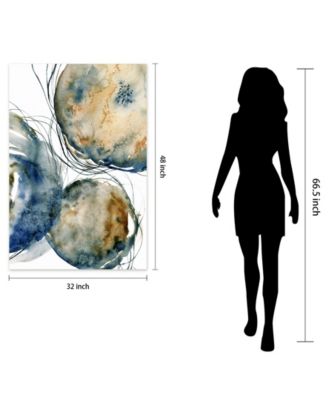 'Hibernation I' Frameless Free Floating Tempered Art Glass Wall Art - 48" x 32''