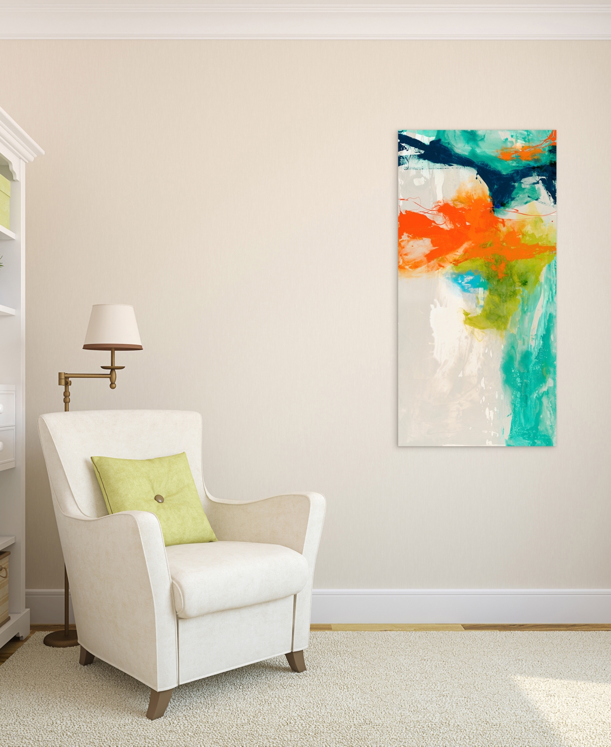 Empire Art Direct 'Tidal Abstract 1' Frameless Free Floating Tempered Glass Panel Graphic Wall Art - 48''