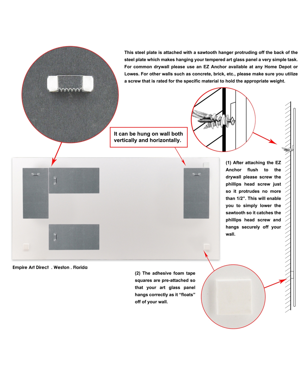 Empire Art Direct 'Tidal Abstract 1' Frameless Free Floating Tempered Glass Panel Graphic Wall Art - 48''