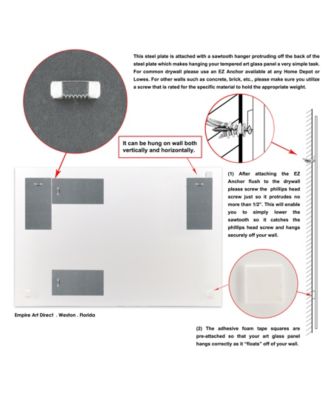 'Castle Court' Frameless Free Floating Tempered Art Glass Wall Art - 48" x 32''