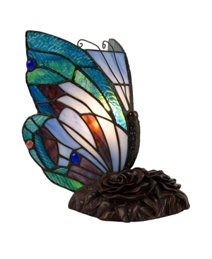 Lavish Home Tiffany Style Butterfly Lamp-stained Glass Table Lamp In Multi