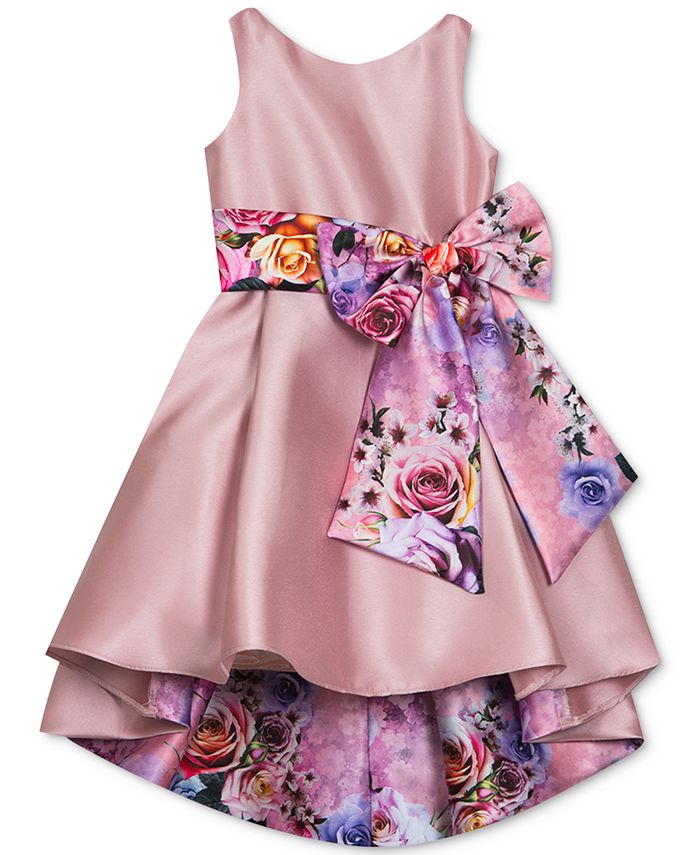 Rare Editions Toddler Girls Floral Bow High Low Dress Macy s