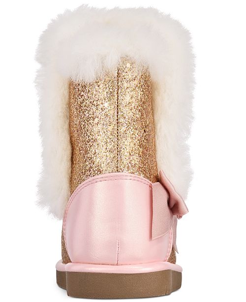 Juicy Couture Little & Big Girls Rose Gold Glitter Boots & Reviews