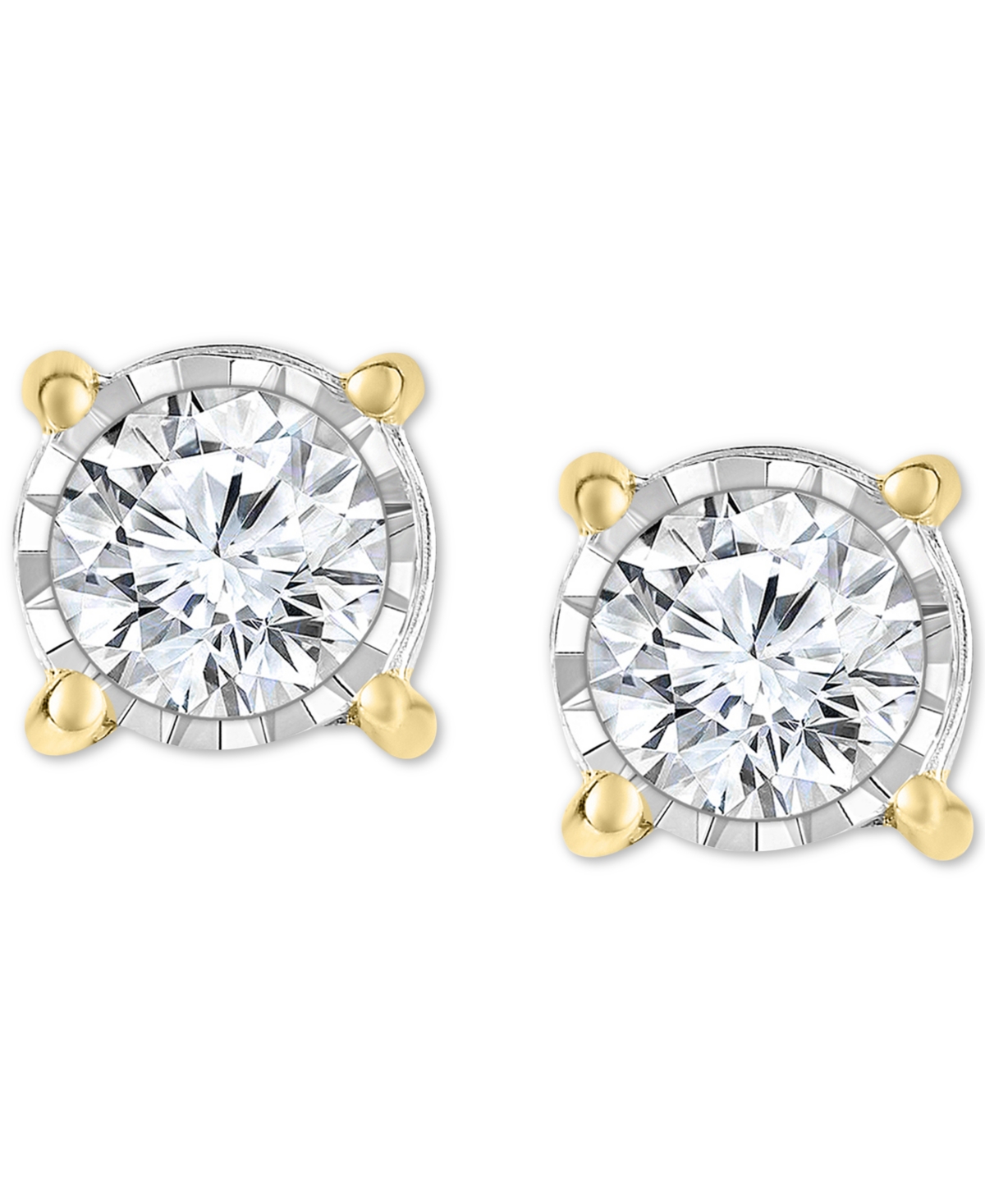 TruMiracle Diamond Stud Earrings (3/4 ct. t.w.) in 14k White Gold, Rose Gold or Gold