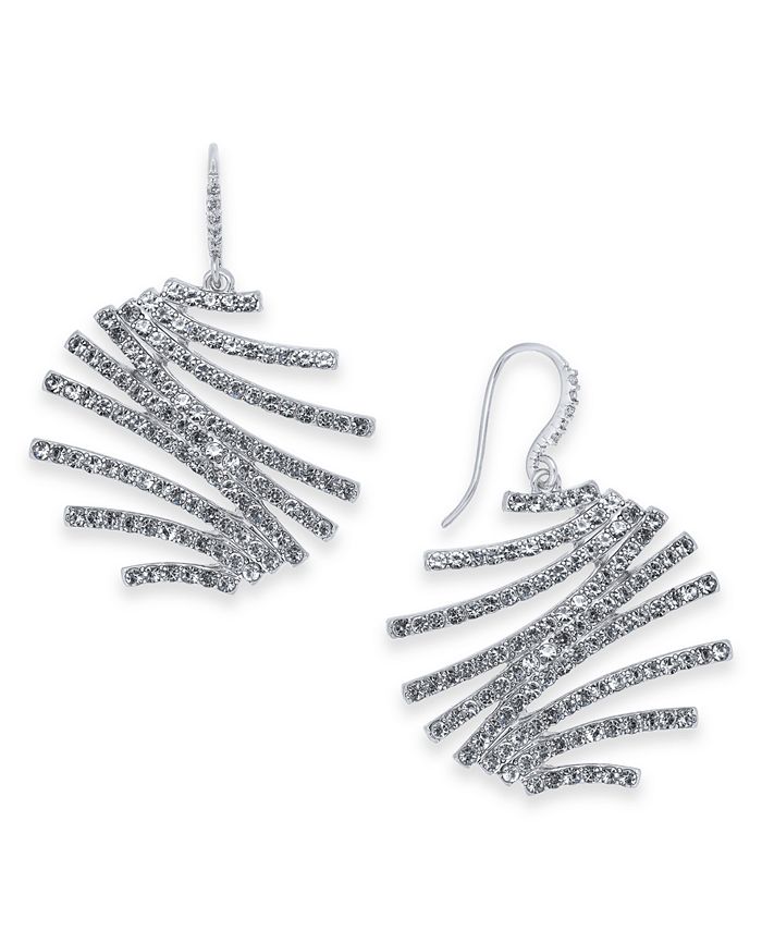 INC International Concepts Crystal ZigZag Drop Earrings, Created for