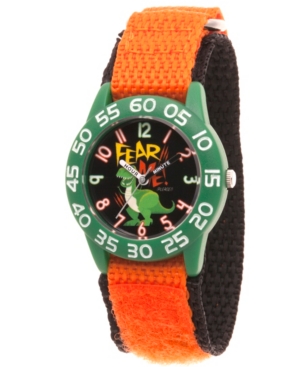 EwatchFactory Boy's Disney Toy Story 4 Rex Orange Plastic Time Teacher Strap Watch 32mm