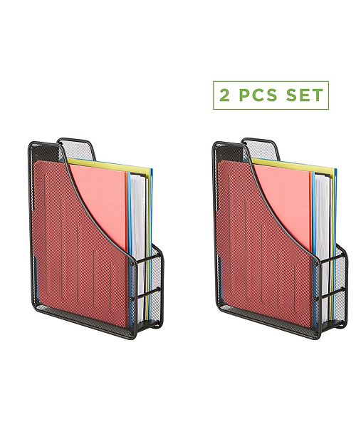 Mind Reader 2 Piece Mesh File Holder Office Desk Organizer
