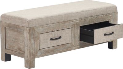Cottage Upholstered Storage Bench