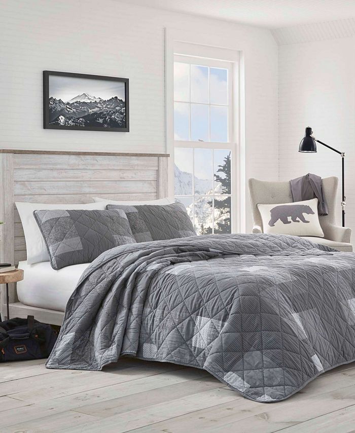 Eddie Bauer Swiftwater Charcoal Reversible 2Piece Twin Quilt Set Macy's