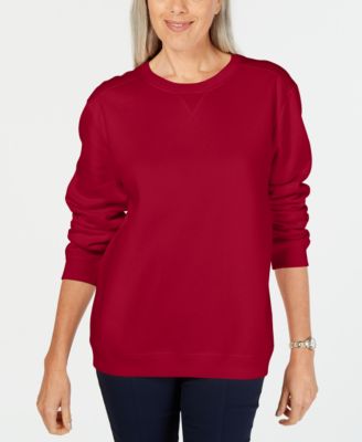 Karen Scott Crew Neck Fleece Sweatshirt Created for Macy s Macy s