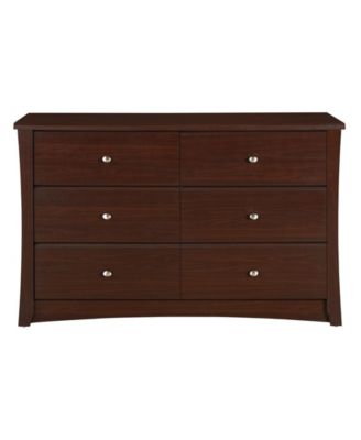 Crescent 6 Drawer Double Dresser