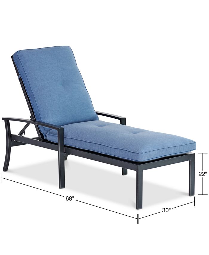 Furniture CLOSEOUT! Harlough II Outdoor Chaise Lounge with Sunbrella