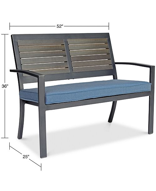 Furniture Closeout Harlough Ii 52 Outdoor Dining Bench And With