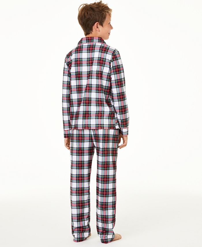 Family Pajamas Matching Kids Stewart Plaid Pajama Set, Created for Macy