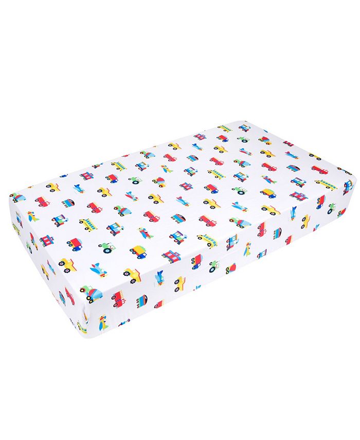 Wildkin - Trains, Planes & Trucks Fitted Crib Sheet