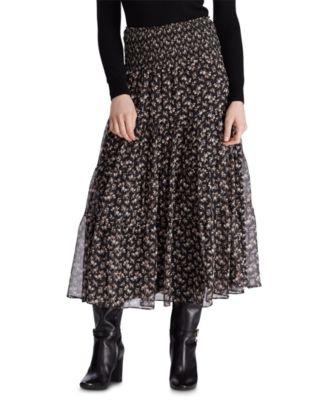 Lauren Ralph Lauren - Floral-Print Tiered Georgette Peasant Skirt