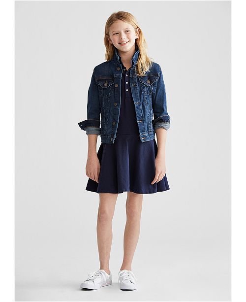 Polo Ralph Lauren Big Girls Denim Jacket Dress Reviews Sets