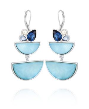 image of T Tahari Stone and Shells Drop Earring