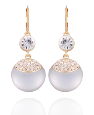 image of T Tahari Frosted Lucite Drop Earring