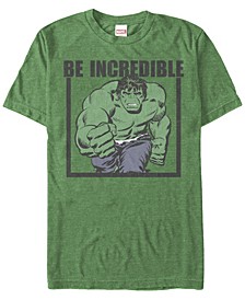 Men's Comic Collection Classic The Hulk Be Incredible Short Sleeve T-Shirt