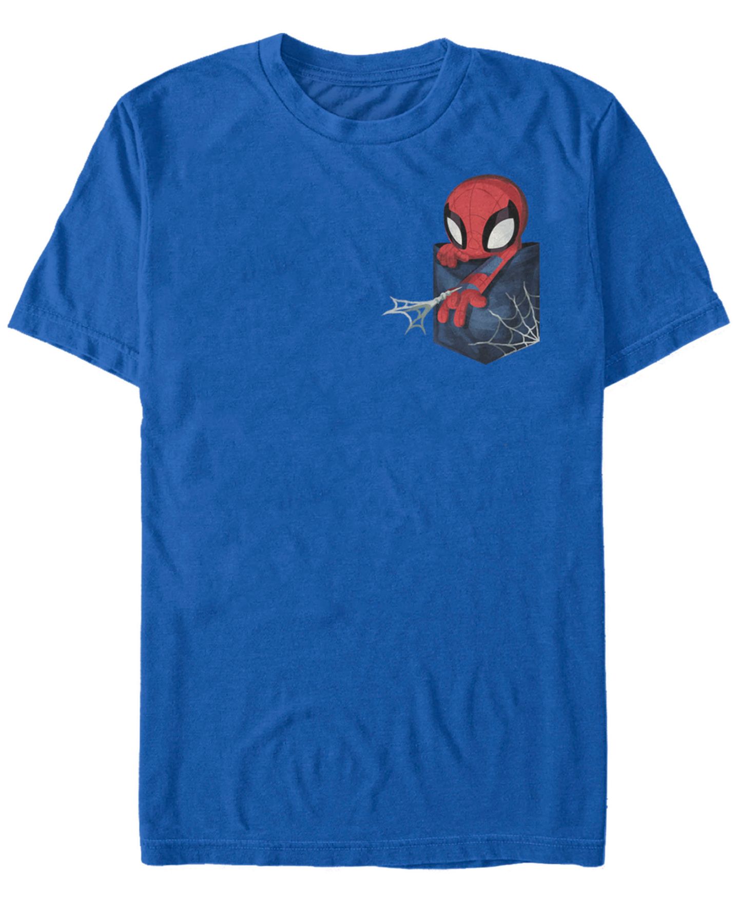Мужская футболка Fifth Sun Marvel Spider-Man Left Chest Pocket Short Sleeve, цвет: Королевский синий — фото 1