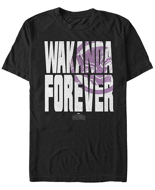 Marvel Men S Black Panther Wakanda Forever Panther Logo Short Sleeve T Shirt Reviews T Shirts Men Macy S