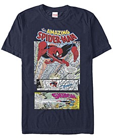 Marvel Men's The Amazing Spider-Man Comic Scene Short Sleeve T-Shirt
