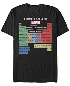 Marvel Men's Comic Collection Periodic Table of Heroes Short Sleeve T-Shirt