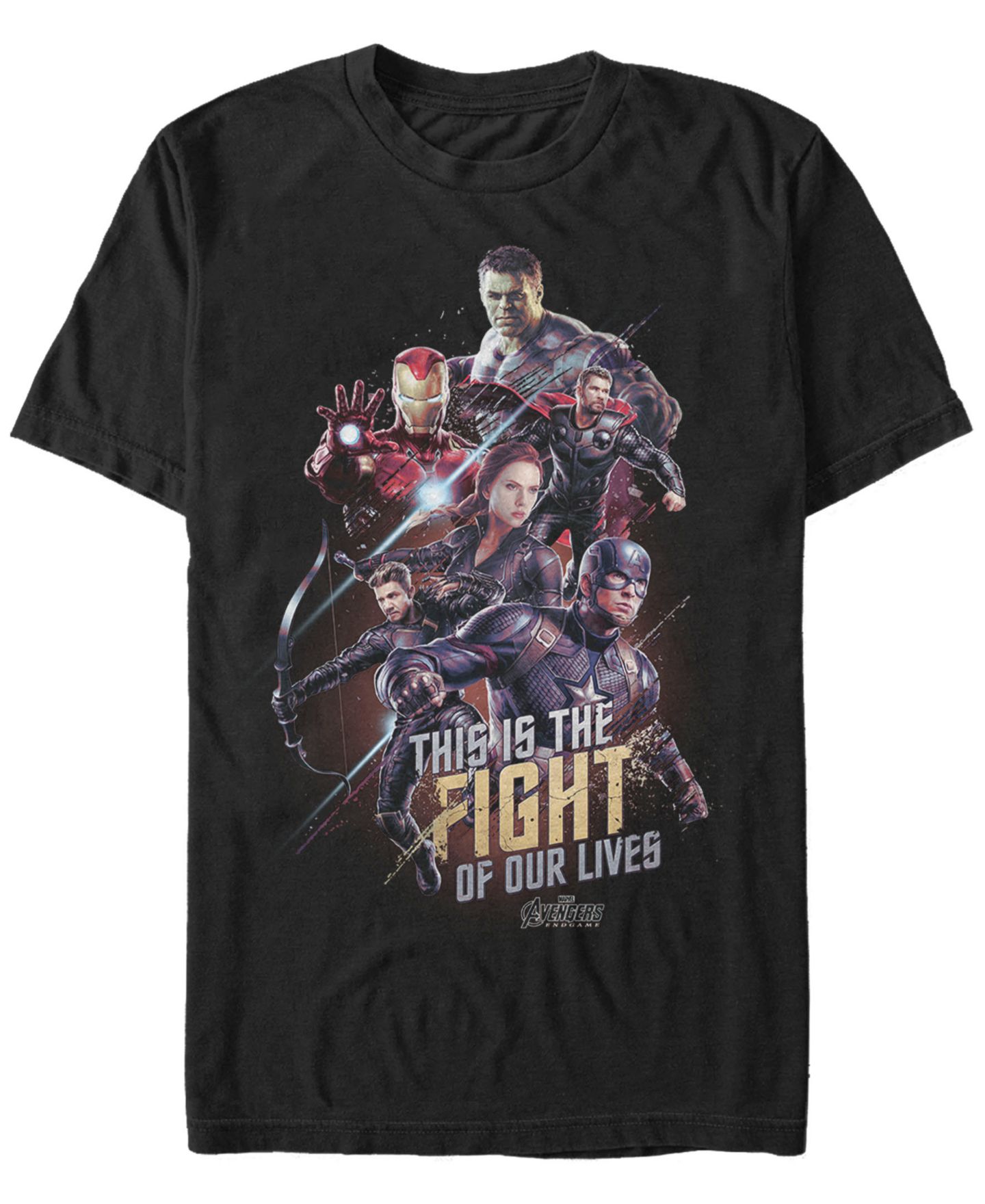 Мужская футболка Fifth Sun Marvel Avengers Endgame Fight Of Our Lives Short Sleeve, цвет: Чёрный — фото 1