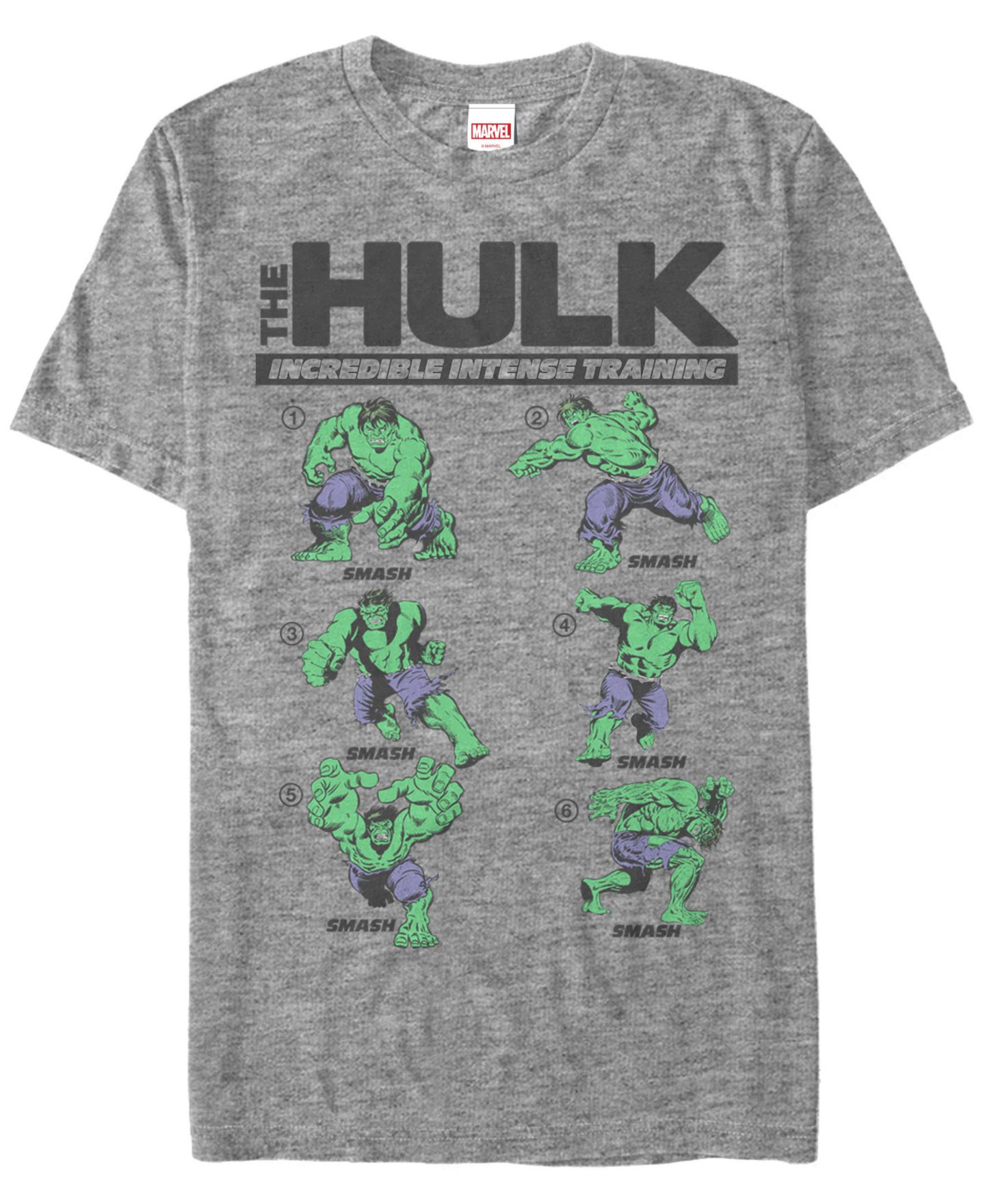 Мужская футболка Fifth Sun Marvel Comic Collection The Hulk Intense Training Short Sleeve, цвет: Athletic H — фото 2