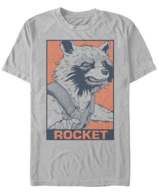 Marvel Men's Guardians of the Galaxy Pop Art Rocket Short Sleeve T-Shirt