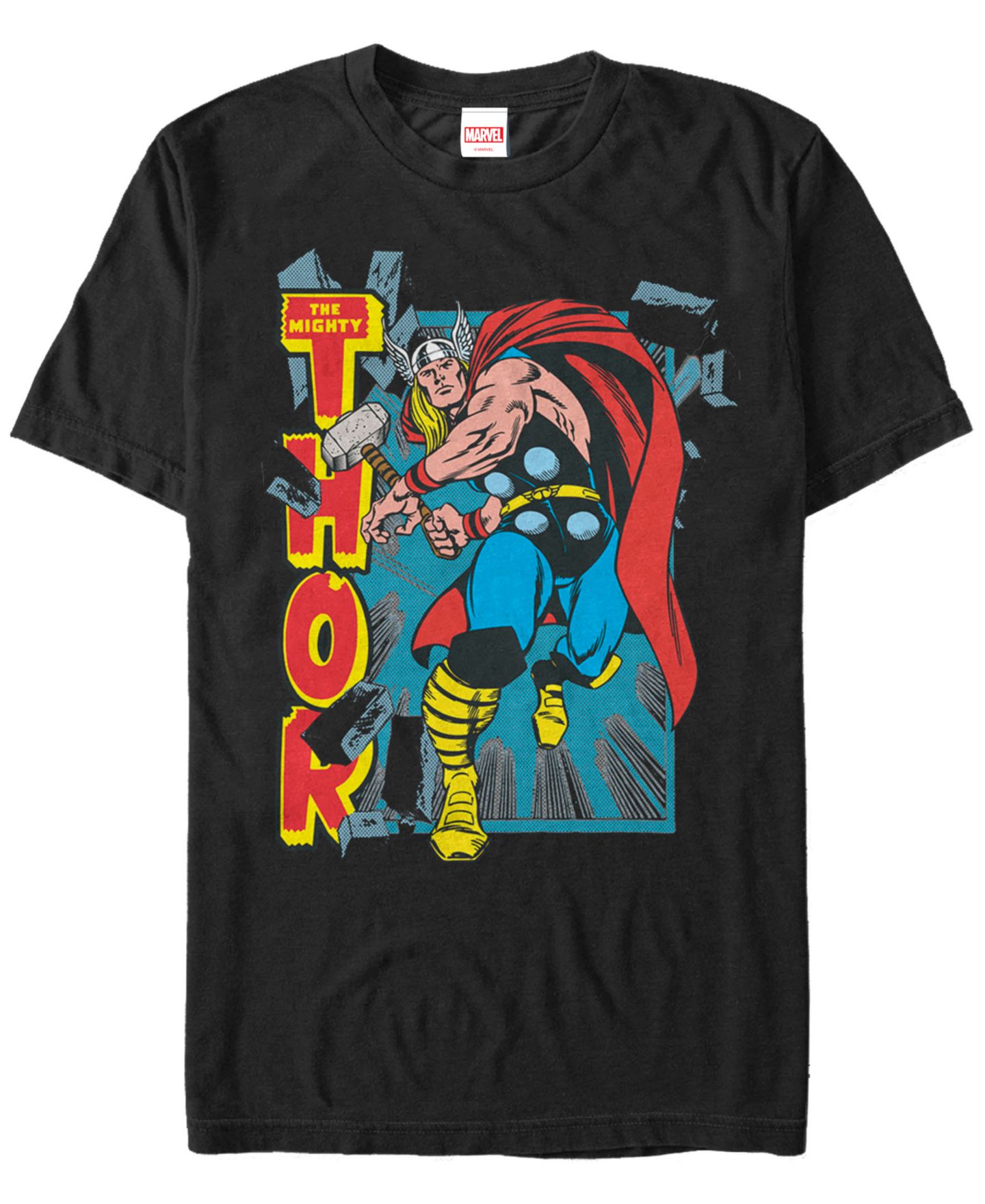 Мужская футболка Fifth Sun Marvel Comic Collection The Mighty Thor Short Sleeve, цвет: Чёрный — фото 1