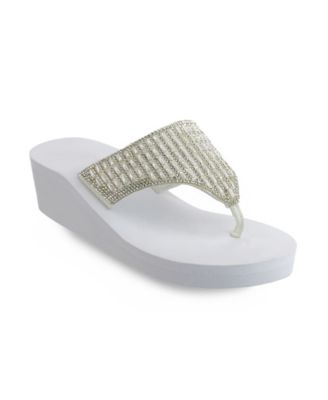 olivia miller jewel wedge flip flop