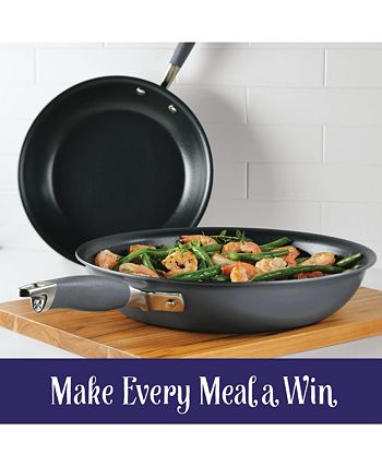  Anolon Advanced Home Hard-Anodized Nonstick Skillets (2 Piece  Set- 10.25-Inch & 12.75-Inch, Onyx): Home & Kitchen