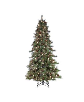 Sterling - 7.5Ft. Pre-Lit Mixed Needle Arcadia Fir Tree with 95 G40 LED Glass Bulbs