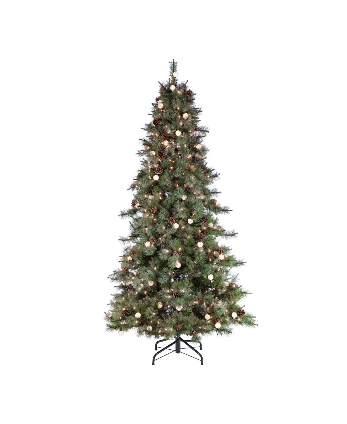 7.5Ft. Pre-Lit Mixed Needle Arcadia Fir Tree with 95 G40 Led Glass Bulbs - Green