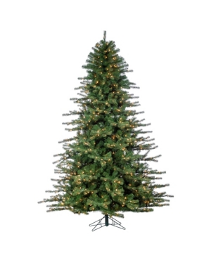 Sterling 7.5-foot High Layered Norfolk Pine Pre-lit Tree With Clear White Lights In Green