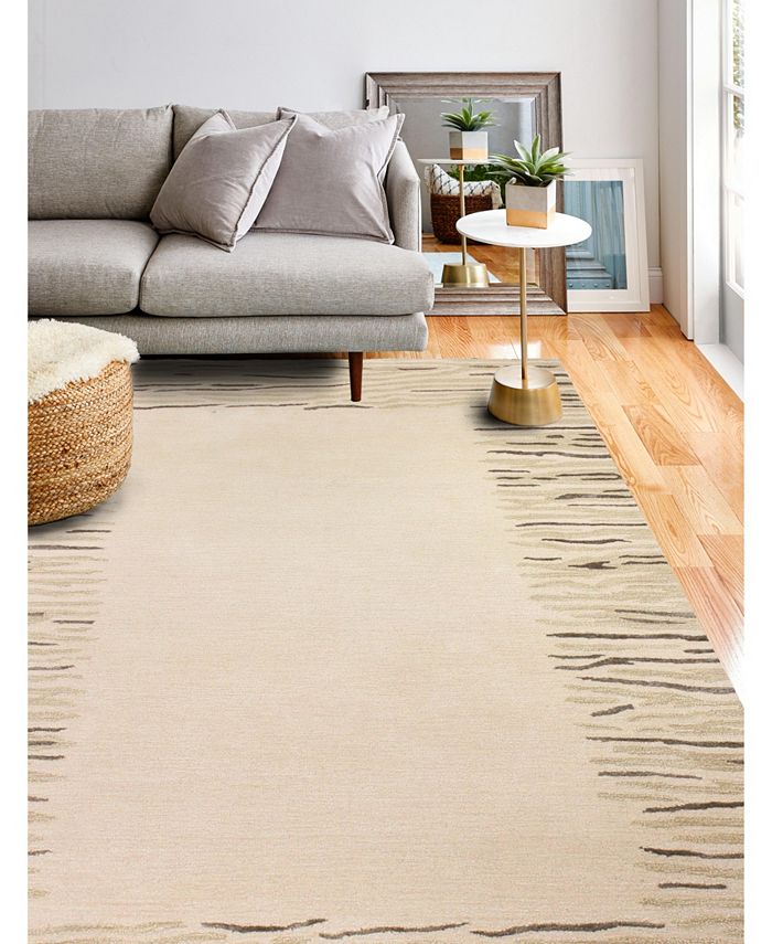 Mink CLOSEOUT! Kona Border Area Rug, 7'9" x 9'9" Rug Macy's