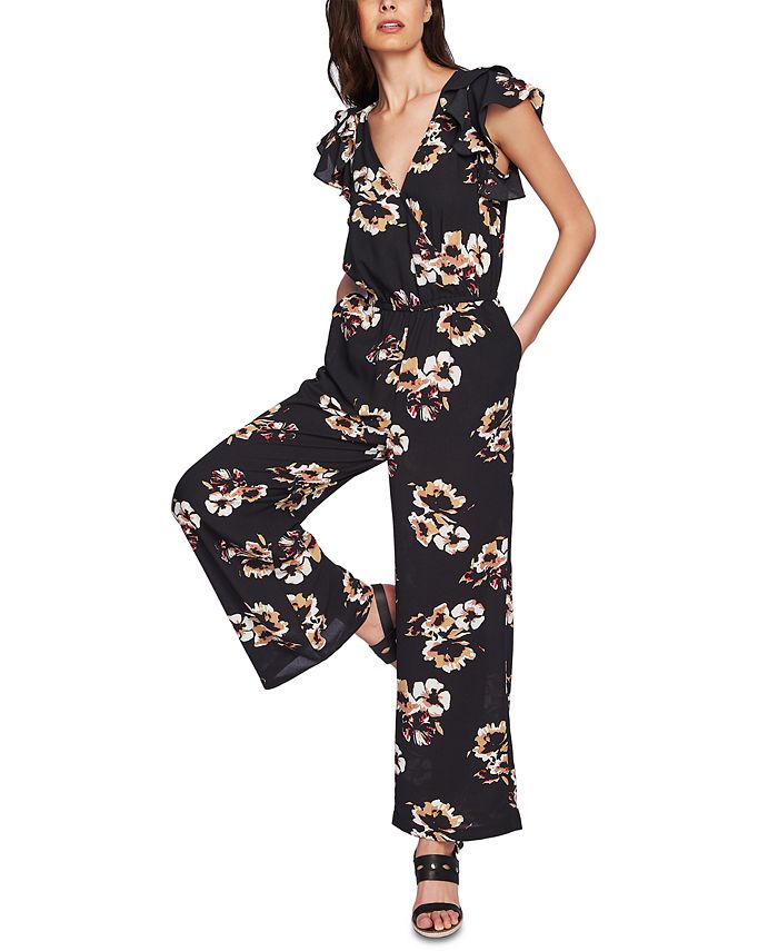 1.STATE Floral Flutter Sleeve Jumpsuit - Macy's