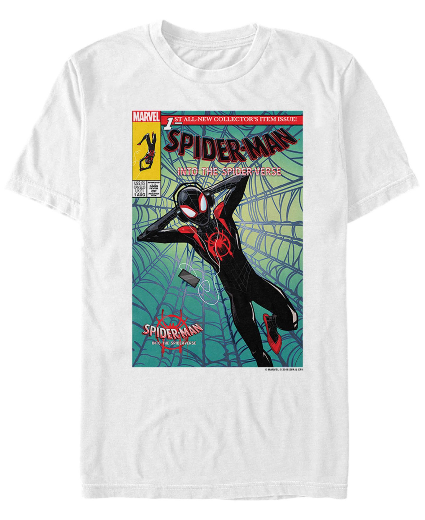 Мужская футболка Fifth Sun Marvel Spider-Man Into The Spiderverse Comic Style Spidey Chill Time Short Sleeve, цвет: Белый — фото 2