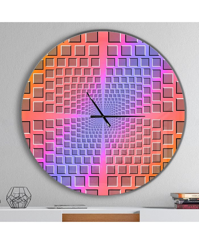 Designart Oversized Contemporary Round Metal Wall Clock 36 x 36 Macy's