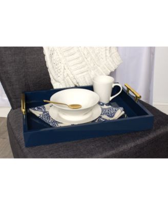 Lipton Decorative Wood Tray with Metal Handles - 16.5" x 12.25"