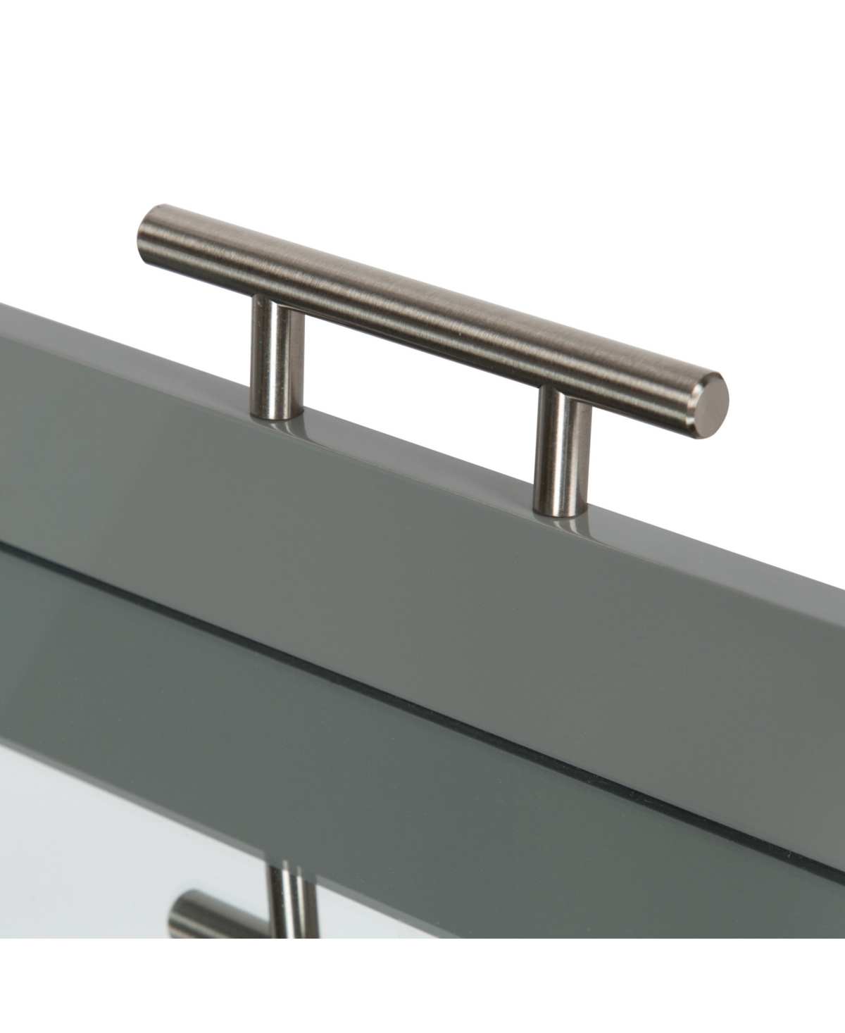 Kate and Laurel Lipton Hexagon Decorative Tray with Metal Handles - 18