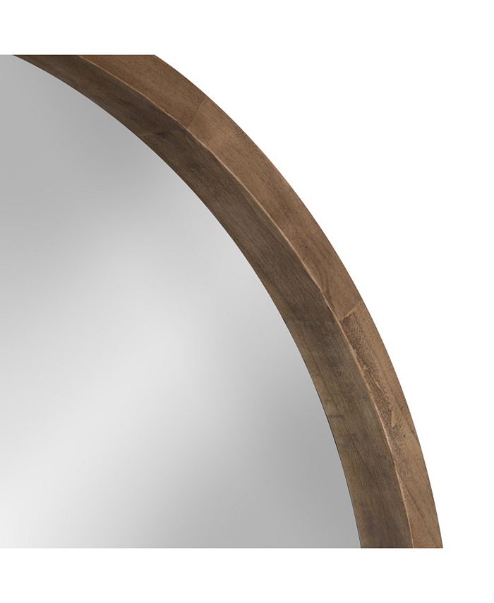 Kate and Laurel Hutton Round Wood Wall Mirror - 30