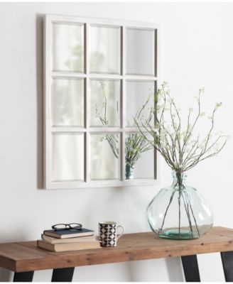 Hogan 9 Windowpane Wood Wall Mirror - 26" x 32"