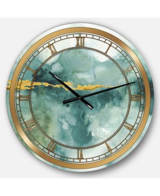 Designart Glam Oversized Metal Wall Clock