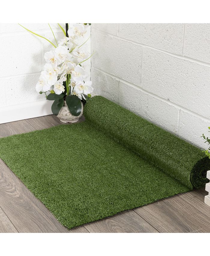 Ottomanson Evergreen Collection Indoor/Outdoor Artificial Grass, 78" x